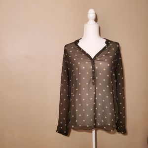 a.n.a Semi Sheer Shirt